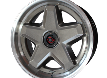 Speedart 18" ATS-stijl 3-delig wiel en hoes Achter 11x18" Grijs. Porsche 964 / 993 / 996 / 997.1